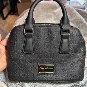 Christian Lacroix small handbag. Double handle. Black. Like new. 10x 7”x 3.5”